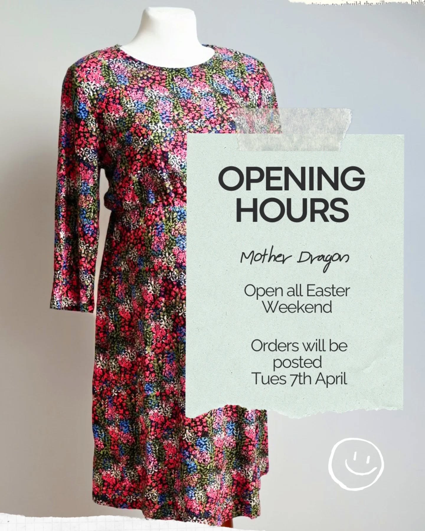 The shop is open as normal this Easter weekend. Orders will be sent Tuesday 7th April. 
I've new pieces coming so check the website for the latest collection.
Have a great weekend everyone 🐰

#motherdragonireland #easteropeninghours #shoppreloved