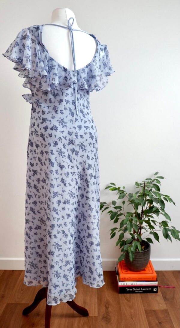 ASOS Design Maternity Blue Floral Ruffle Midi Dress - Image 2