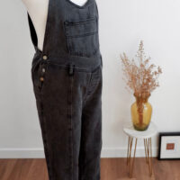ASOS Maternity Black Wash Denim Dungarees