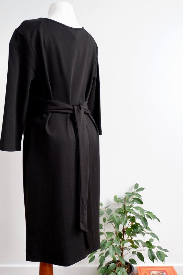 Blooming Marvellous Black Maternity Dress with Waist Ties - Image 3