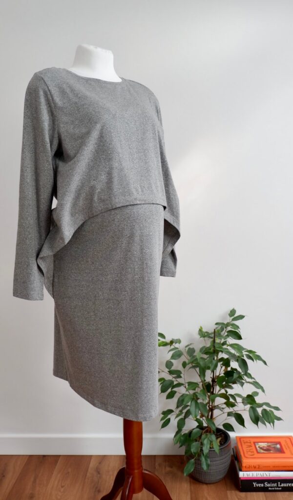 Blooming Marvellous Charcoal Grey Maternity Nursing Long Sleeved Dress