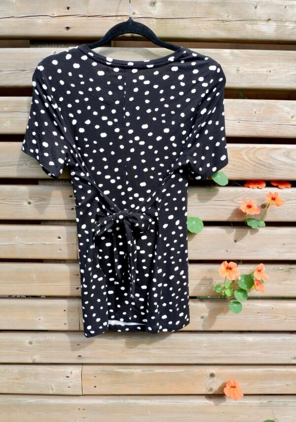 Blooming Marvellous Black and White Polka Dot Maternity T-Shirt - Image 2