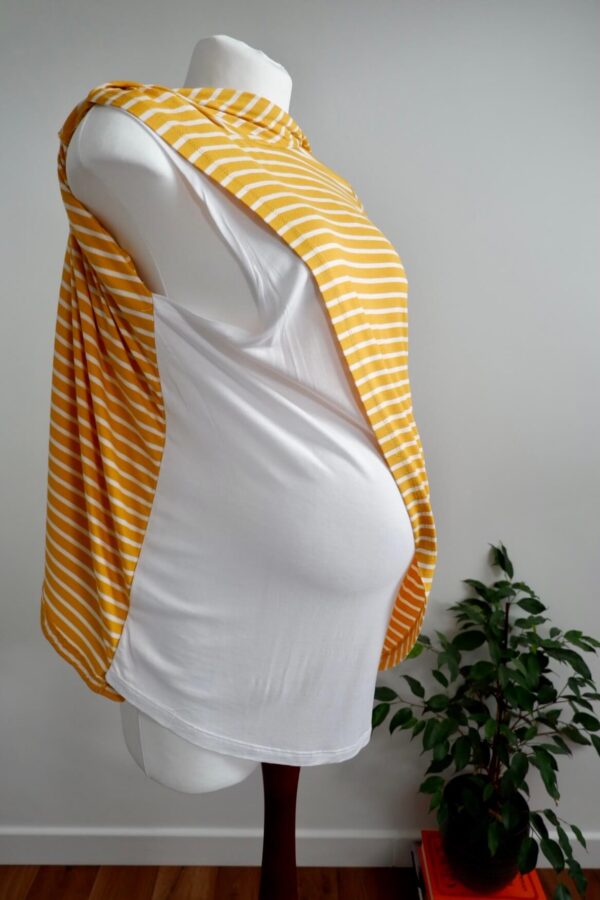 Striped nursing tank top, Maternity singlet / Nursing singlet