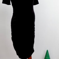 GAP Maternity Black Velvet Short Sleeve Bodycon Dress