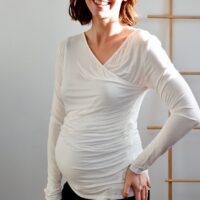 H&M White Breastfeeding Top