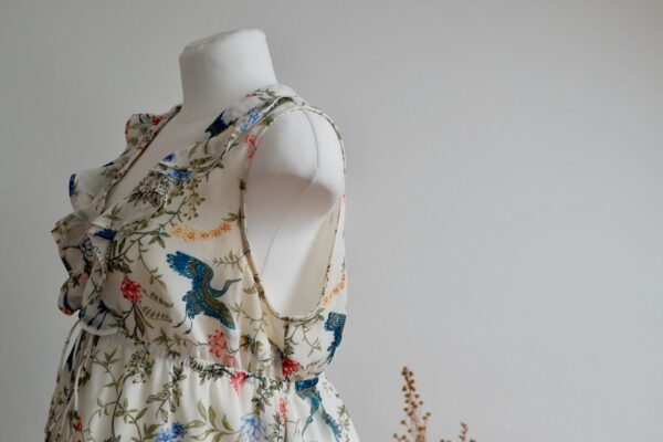 H&M Maternity Cream Sleeveless Floral Dress - Image 2