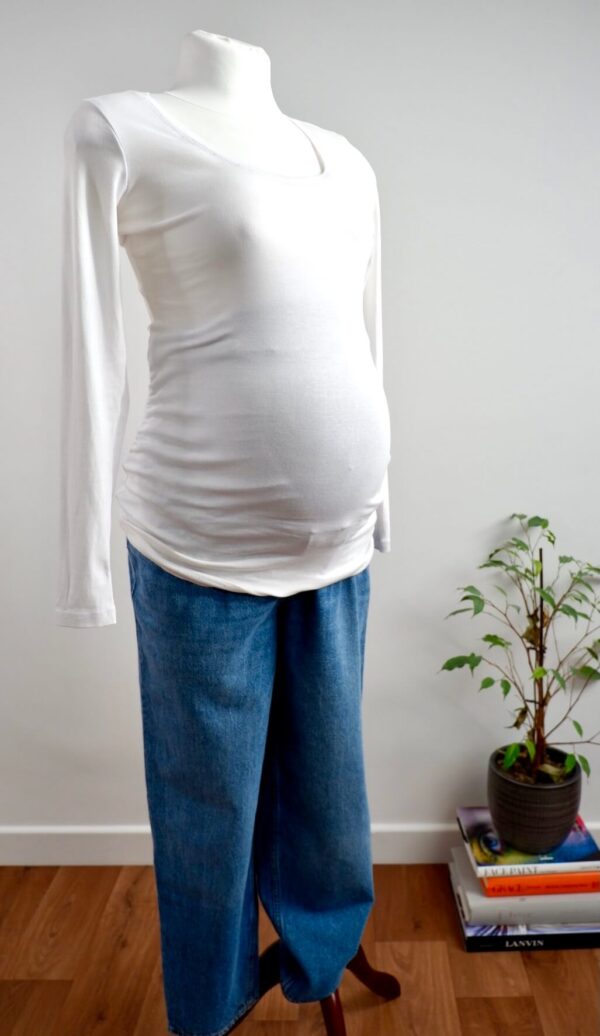 H&M Maternity White Long Sleeve Top