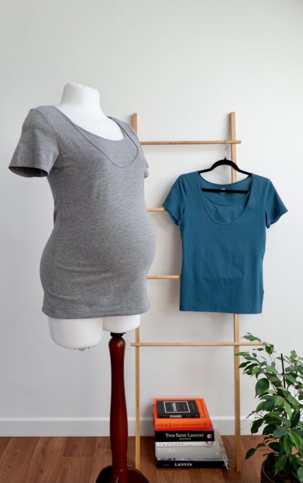 H&M NURSING T-SHIRT - Grey