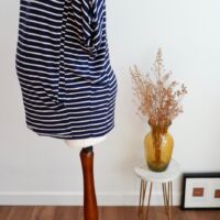 JoJo Maman Bebe Navy and White Striped T-Shirt - Image 3