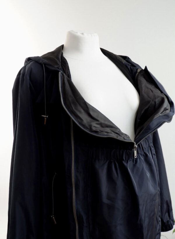 Seraphine Navy Blue Maternity & Baby Wearing Coat - Image 2