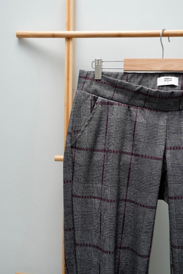 Mamalicious Maternity Under the Bump Checked Trousers - Image 2