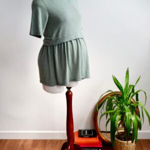 Mamalicious Sage Green Maternity and Breastfeeding Top
