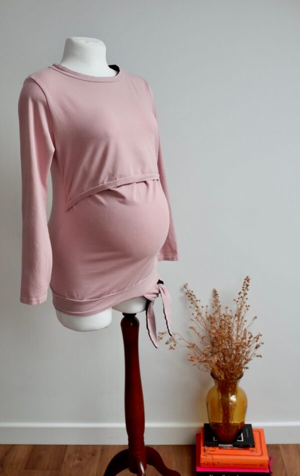 Maternity to Baby Pink Breastfeeding Top