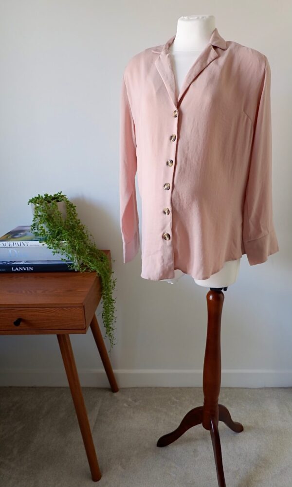 New Look Maternity Pale Pink Crepe Shirt
