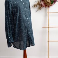 New Look Green and White Polka Dot Maternity Shirt