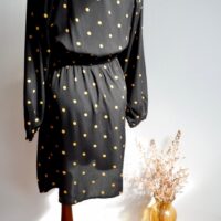 New Look Maternity Black and Yellow Polka Dot Sweetheart Dress - Image 3