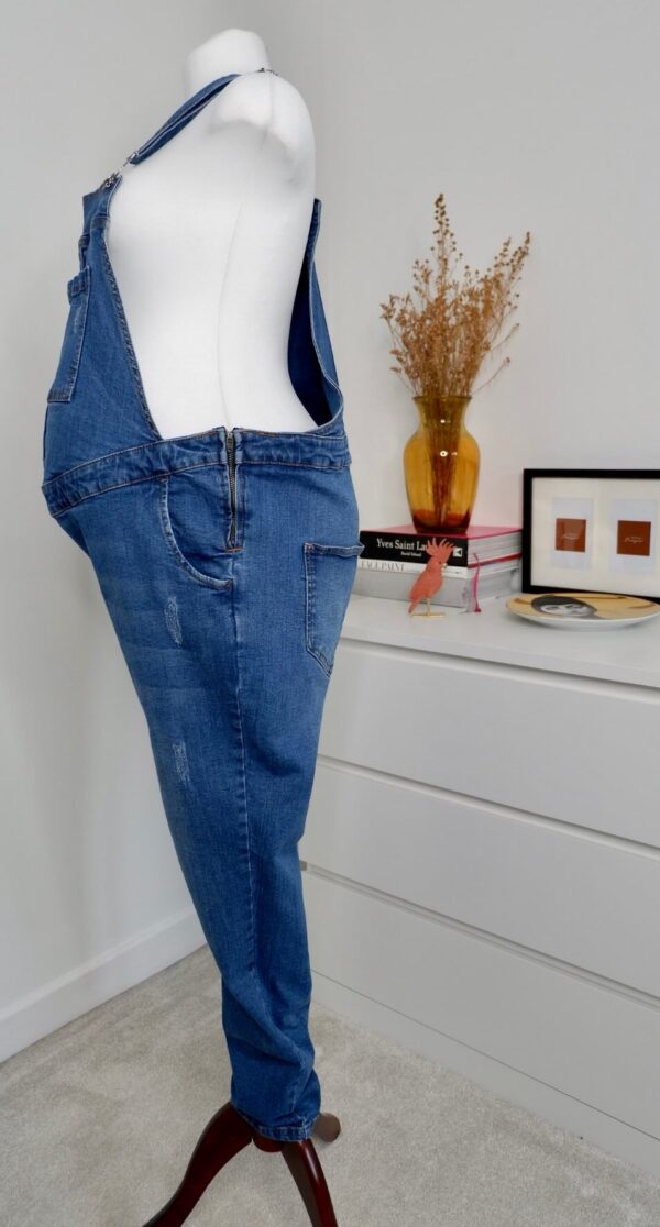 Next Maternity Denim Dungarees - Image 2