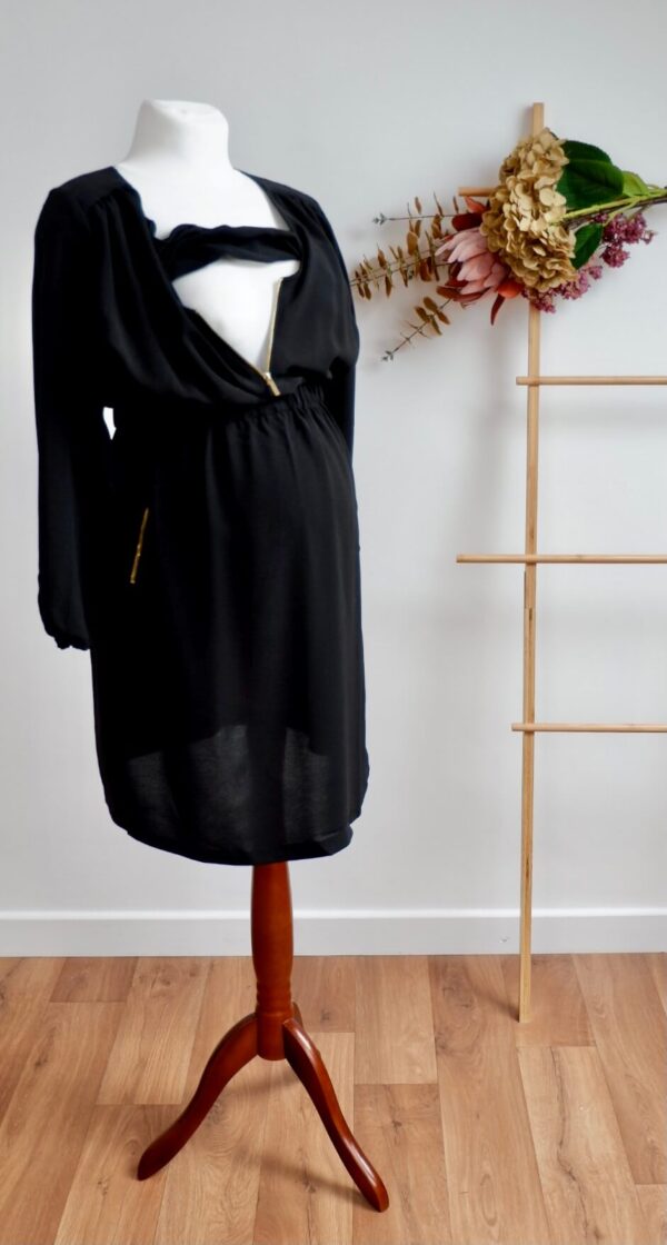 Ripe Black Maternity and Breastfeeding Dress - Image 3
