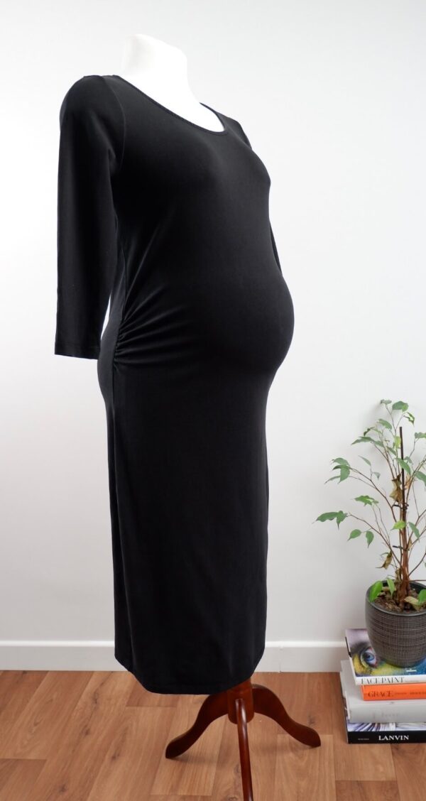 Savida Maternity Black Bodycon Dress