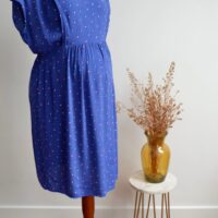 Seraphine Blue Maternity and Breastfeeding Polka Dot Dress