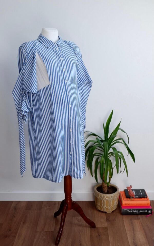 Seraphine Stripe Shirt Dress - Image 2