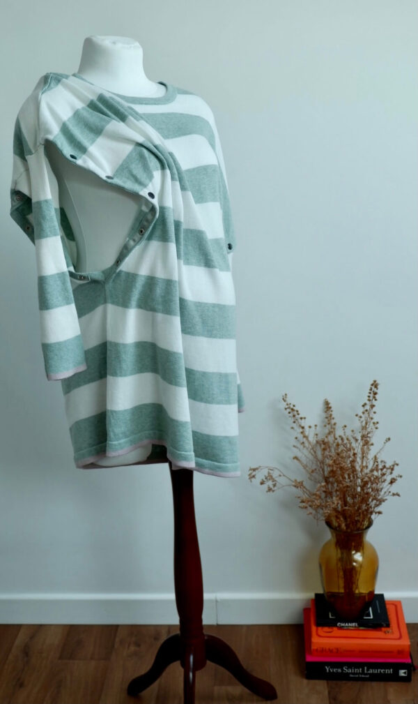 Seraphine Knitted Maternity and Breastfeeding Striped Jumper - Image 2