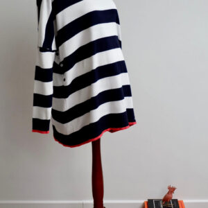 Seraphine Boxy Fit Maternity to Nursing Bold Stripe 100% Cotton Top