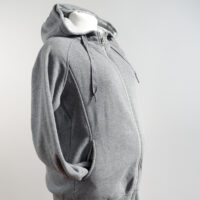 Seraphine 3-in-1 Grey Maternity and Babywearing Hoodie - Image 2