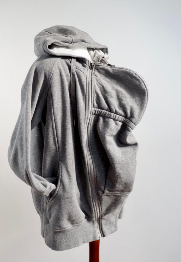 Seraphine 3-in-1 Grey Maternity and Babywearing Hoodie - Image 3