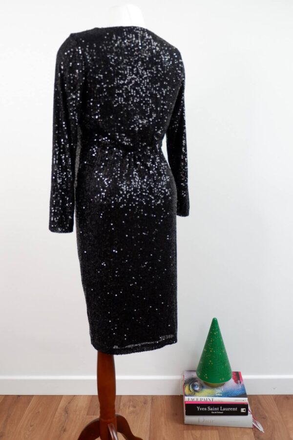 Seraphine Maternity Black Sequin Dress - Image 3
