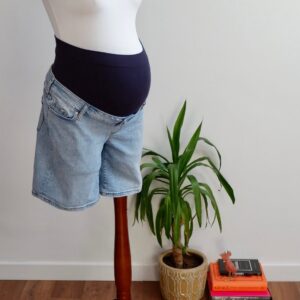 Seraphine Over the Bump Denim Shorts