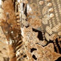 ASOS TFNC Black and Gold Maternity Sequinned Dress - Image 4