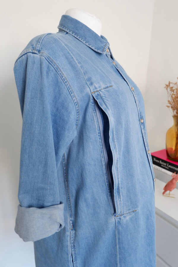 Tajinebanane Denim Breastfeeding Dress - Image 3