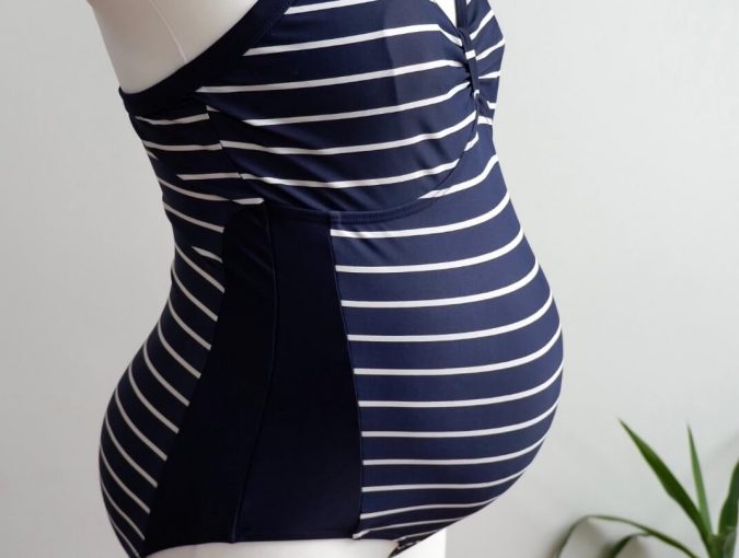 JoJo Maman Bebe stripe swimsuit